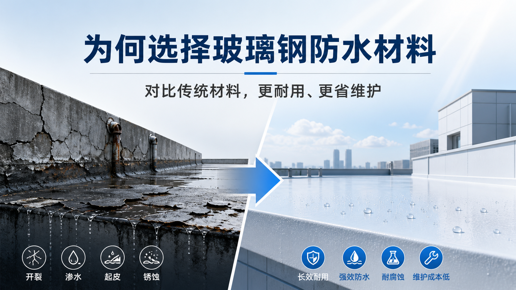 在伊春,为何选择玻璃钢防水材料而非传统材料
